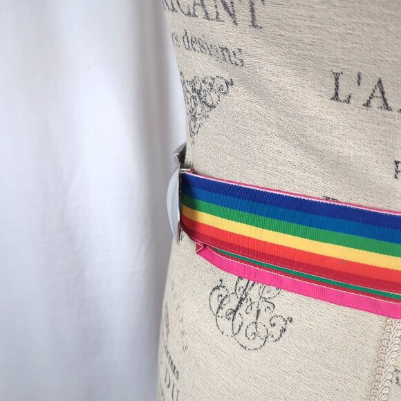 Vintage Gay Boyer Belt Buckle Silver Small Medium Rainbow main image 7